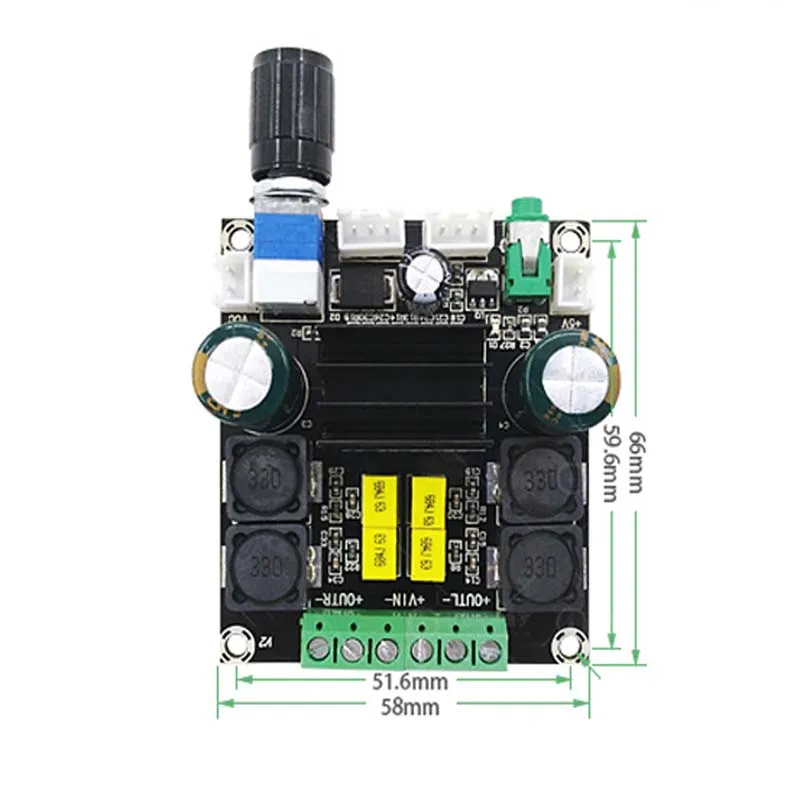 DC 12V 50W+ 50W TPA3116D2 высокой мощности цифровой аудио усилитель платы