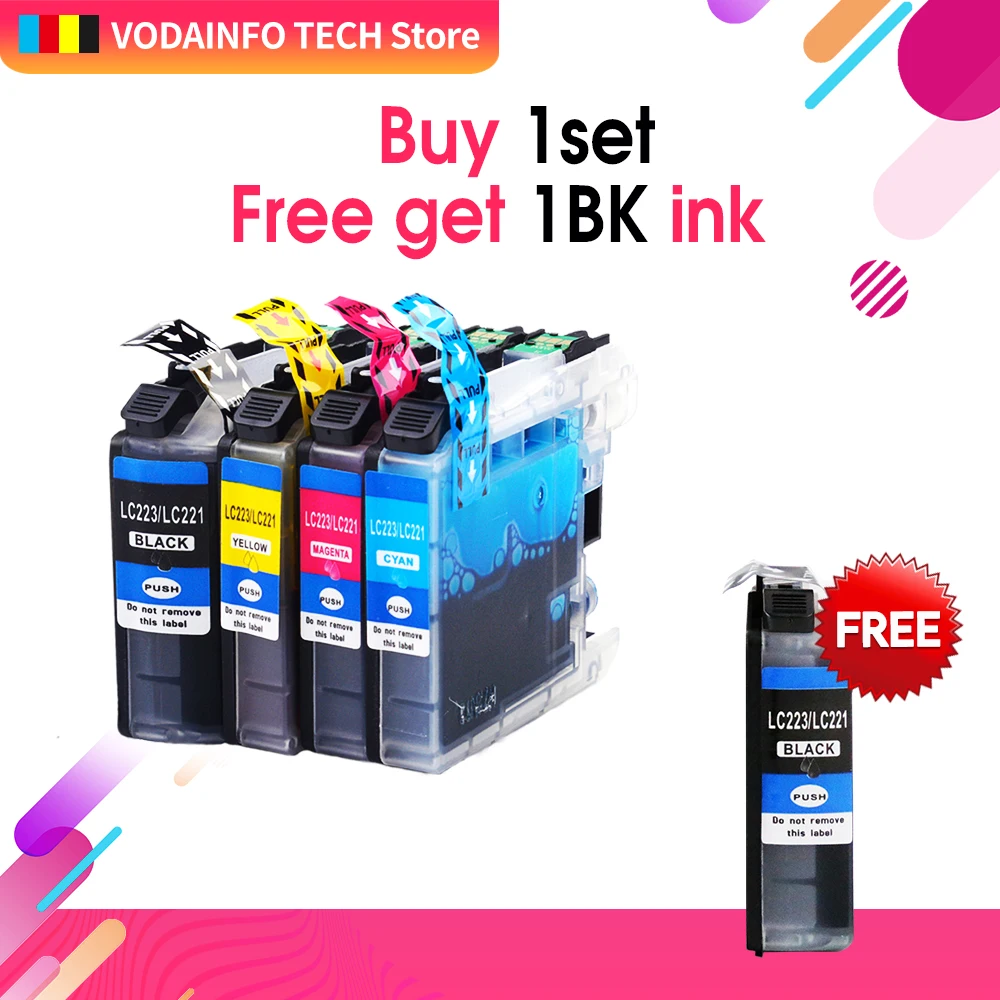 

1 set compatible ink cartridge for Brother LC225 LC227 LC223 DCP-J4120DW MFC-J480DW MFC-J680DW MFC-J880DW MFC-J562DW with chip