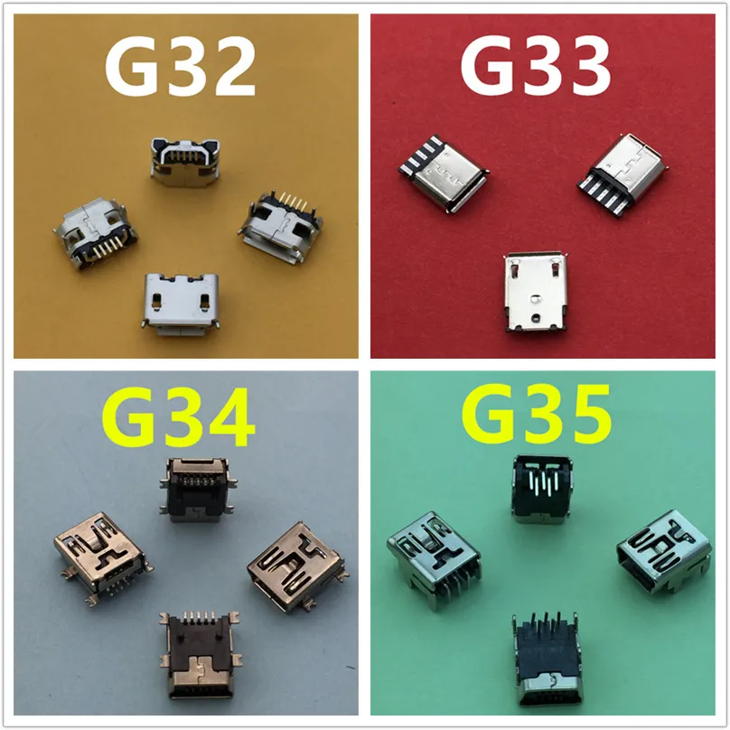 【Best value】 20Models USB 5pin Female Connector For Mobile Phone ...