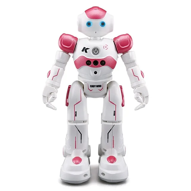 RC робот ик управление жестами CADY Интеллектуальный круиз радио-контроль led роботы с светильник танцы Robo игрушки для детей подарок - Цвет: Розовый