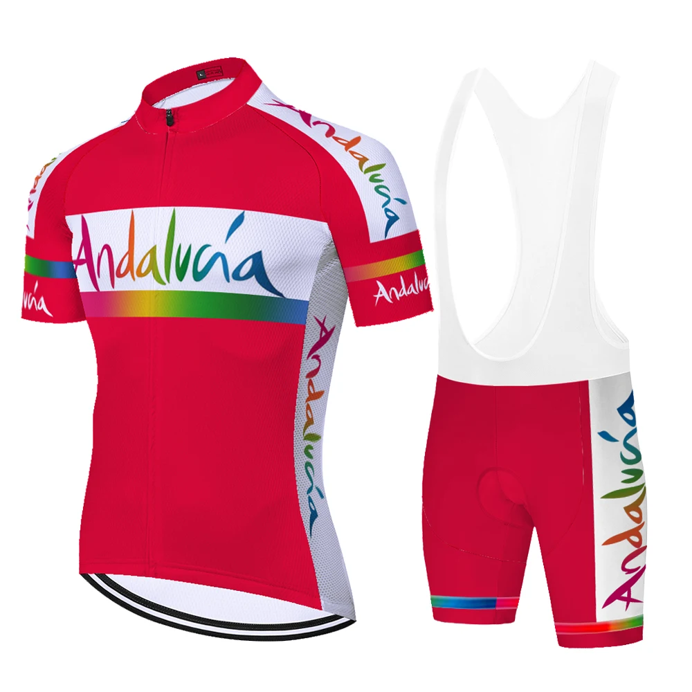 team ANDALUCIA cycling jersey men spain cycling clothing ​​20D gel summer quick dry short sleeve Bicycle clothes