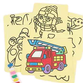 

5pcs/lot Magic Art Doodle Pad Sand Painting Cards Early Educational Learning Creative Drawing Toys for Kids
