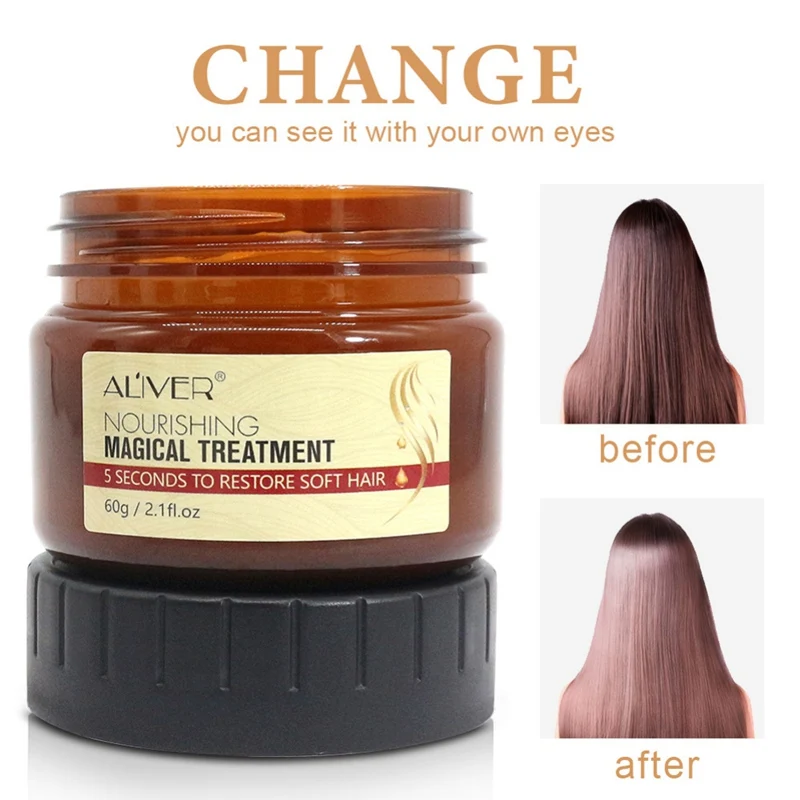 

ALIVER Nourishing Hair Mask Moisturizing Hair Hairy Roots Anti-drying Hair Oil For Dry Hair Woman Long Hair Deep Repair