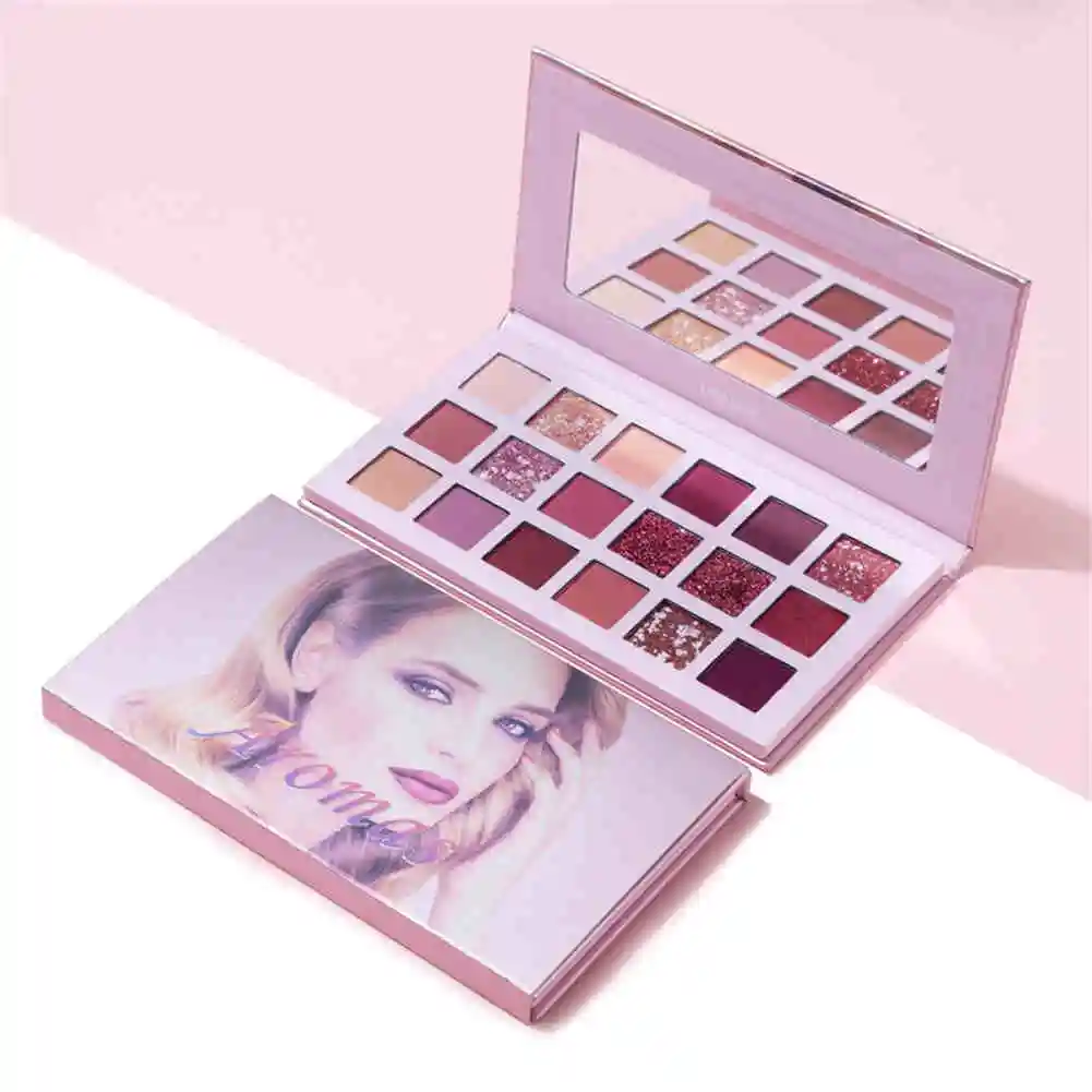 Палитра теней для век 18 цветов блеск матовый мерцающий водонепроницаемый анти-пот тени для век Пудра трехмерный набор для макияжа глаз