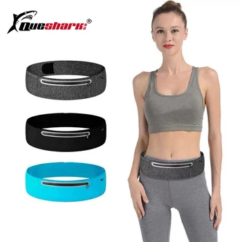

Velcro Elastic Running Belt Waist Bag Reflective Zipper Pocket Waistband Jogging Waist Packs riñonera Anti-theft Phone Pouch