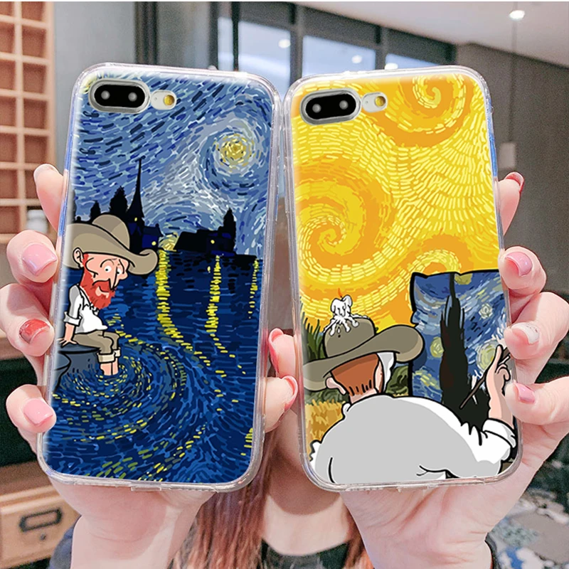 Van Gogh in modern Mobile Phone Case For Xiaomi Mi 3 4 4C 4I 4S 5 5C 5S 6 8 Lite SE 9 A1 Mi 5X A2 3D Housing Cover Bag|Fitted Cases| - AliExpress