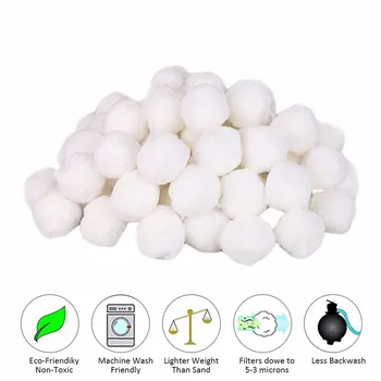 

200/500/700g Pool filter cotton balls high density filter balls capacity pool reusable water treatment eco-friendly replacement