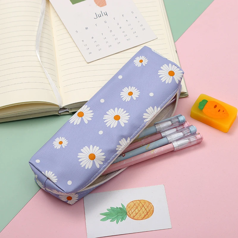 Kawaii Daisy Pencil Case Transparent Daisy Candy Color School Pencil Box  Pencil Bag School Supplies Stationery - Temu Oman