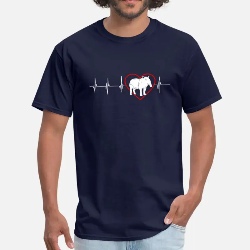 Men-Navy Blue Новое поступление, футболка Tapir, хлопок, черная забавная Повседневная футболка для мужчин, большой размер 3xl 4xl 5xl, одежда, поп-топ, футболка - Цвет: Men-Navy Blue