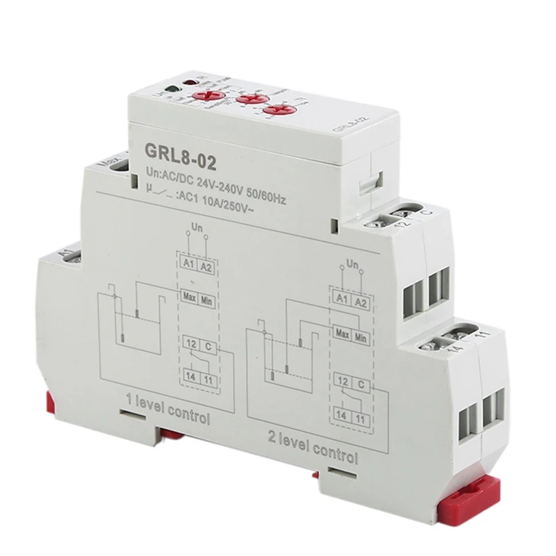 GRL8 регулятор уровня воды реле жидкости 10A AC DC 24V 220V Широкий диапазон напряжения реле водяного насоса