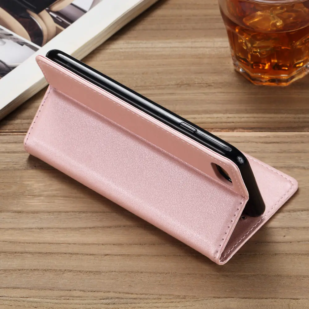Элегантный Кожаный чехол-книжка для iPhone 11 Pro Max Xr X Xs 8 7 Plus 5S 5 SE, полностью противоударный чехол-кошелек на магните, мягкий чехол