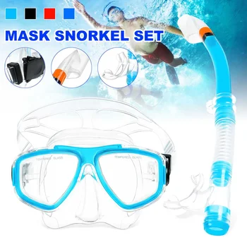 

Scuba Diving Mask and Snorkels Anti-Fog Goggles Glasses Swimming Breath Tube Snorkeling Spearfishing Diving Equipment