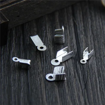 

Real 925 Sterling Silver Leather Rope Buckle Clasps&Hooks DIY Bracelet Making Jewelry Findings&Components