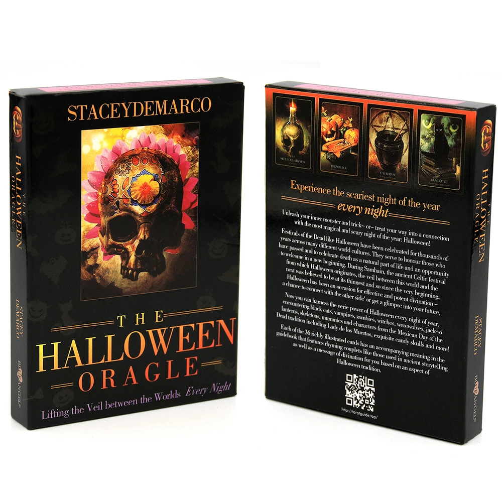 The Halloween Oracle Lifting the Veil between Worlds Every Night Cards Stacey Demarco Divination Magical and Scary Tradition | Игрушки и