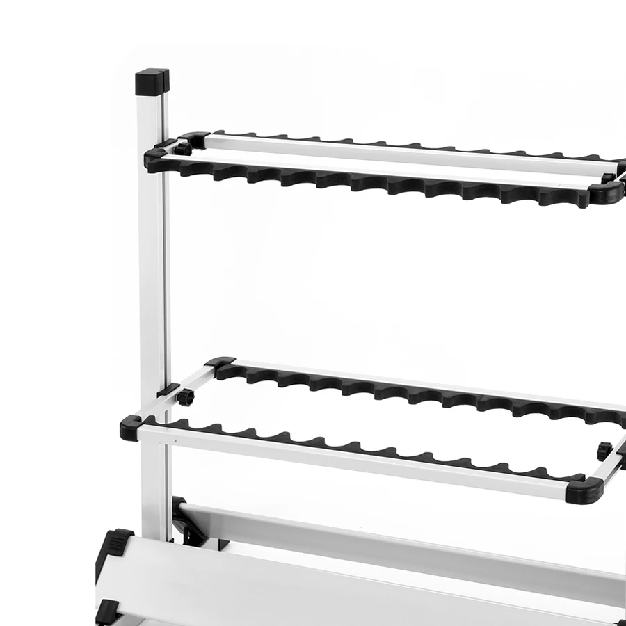 Titanium Alloy Fishing Rod Rack Stand 24 Slots Carp Fishing Rod Fishing Pole Stand Easy To Assemble Suit for Boat Home