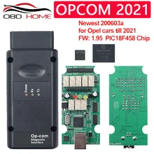 Opcom 2021 obd2 accessoriesdiagnostic ferramenta opcom v1.99 para opel com pic18f458 ftdi opcom v1.7 pode ônibus pode ser atualização flash