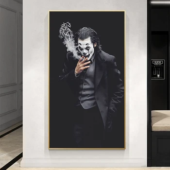 

Movie Comics Joker Poster and Print Joaquin Phoenix Portrait Canvas Painting Cuadros Wall Art Picture for Living Room Home Decor