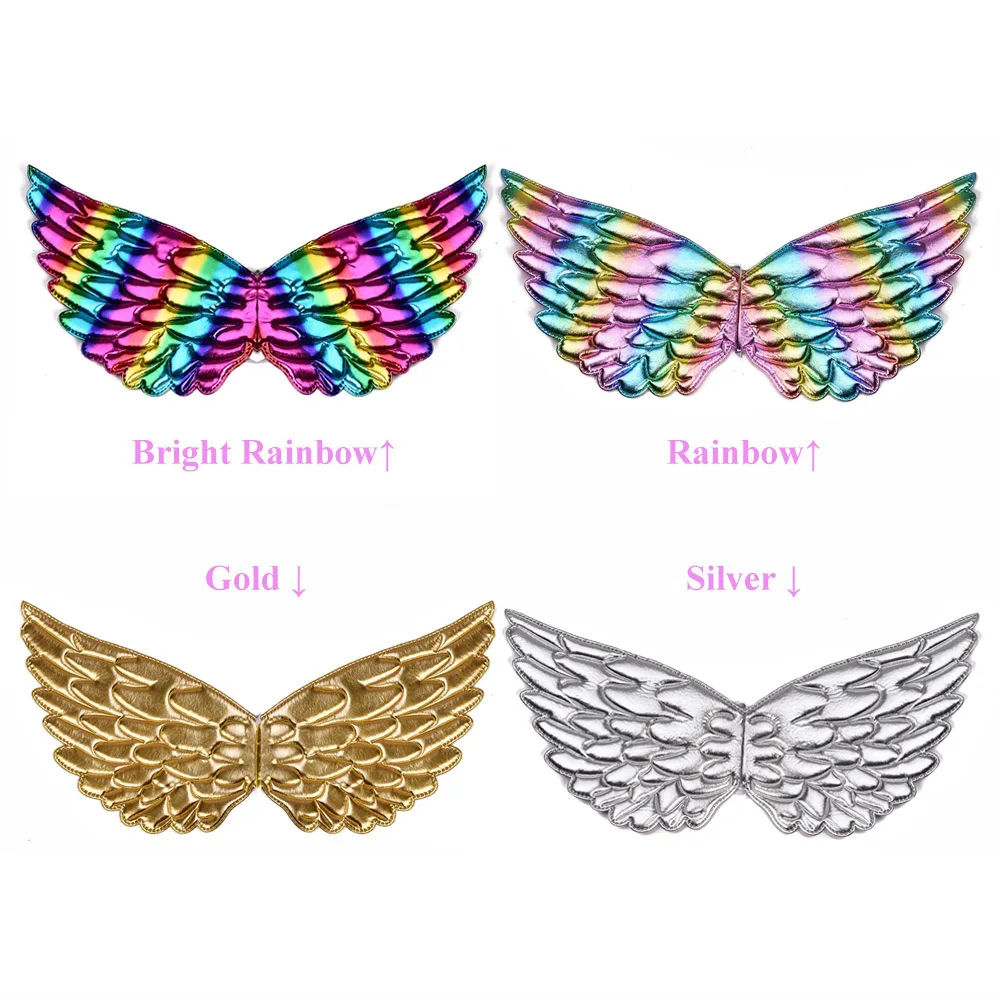 

Cute Rainbow Unicorn Costume Accessories Unicorn Wings for Kids Girl Birthday Fairy Wings Princess Dress Unicornio Accessories