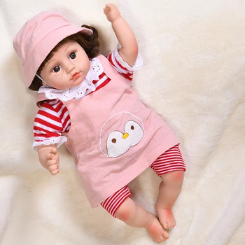 

45cm Cute Girl Electric Doll Full Silicone Crying Bebe Doll Reborn Toddler Dolls Laughing Realistic Toys Lifelike Real Baby Doll