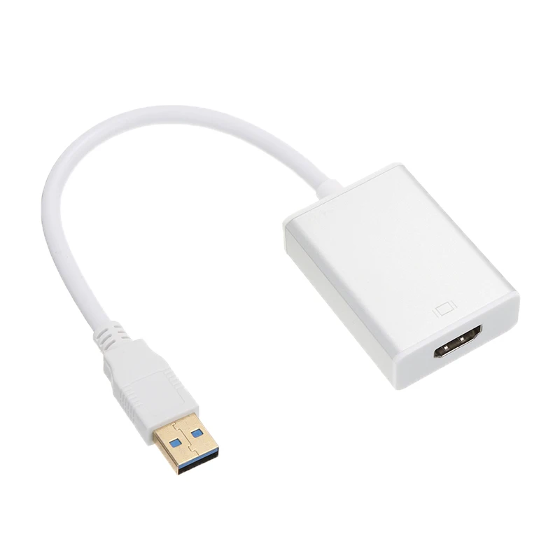 Новые 3,0 P USB 1080 к HDMI адаптеры серебро видео графический адаптер конвертер кабель для ПК HDTV HD 5x4,3x1,3 см
