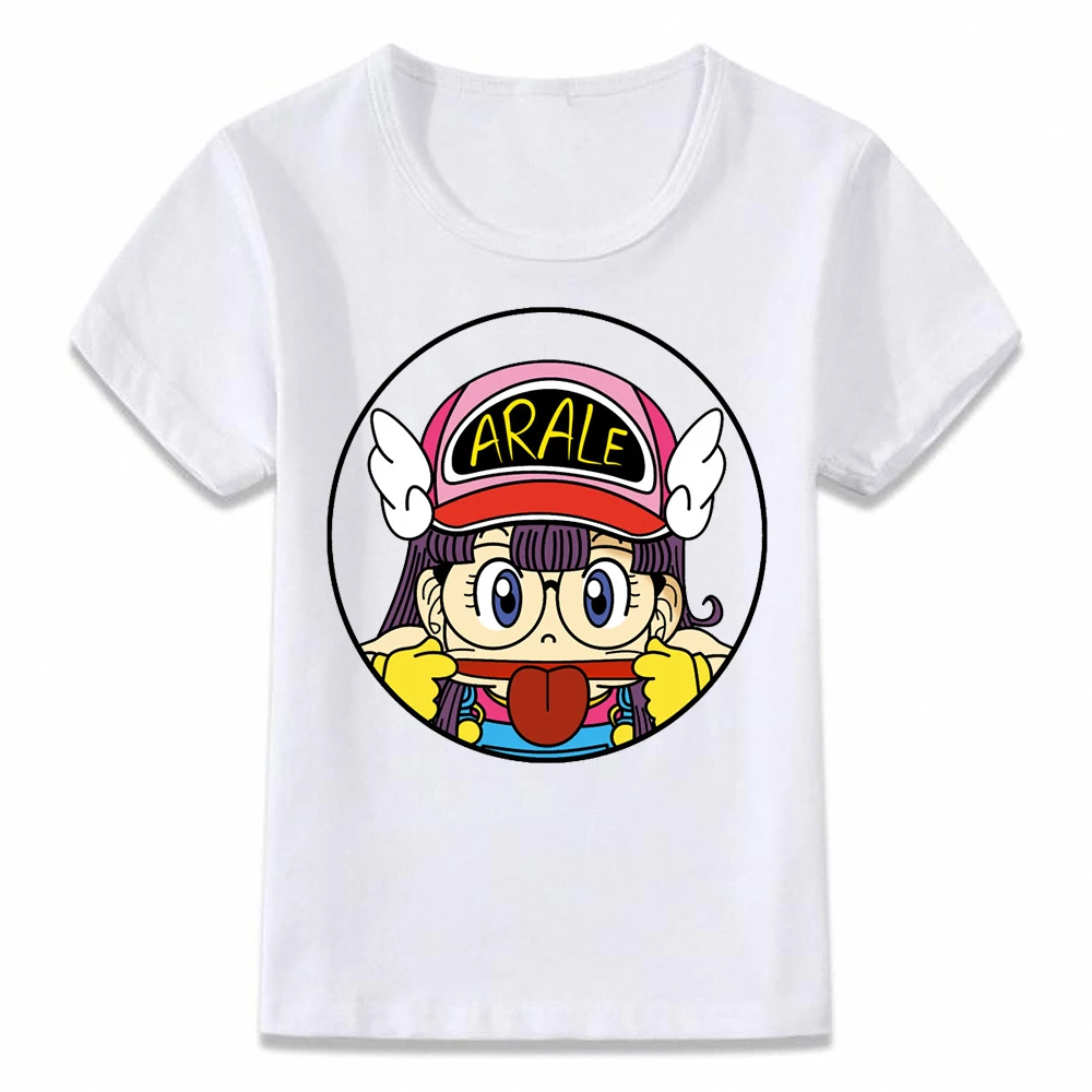 V006U Детская одежда футболка Arale Norimaki аниме футболка "Манга" для мальчиков и девочек ясельного и дошкольного возраста рубашки с коротким рукавом - Цвет: V006U