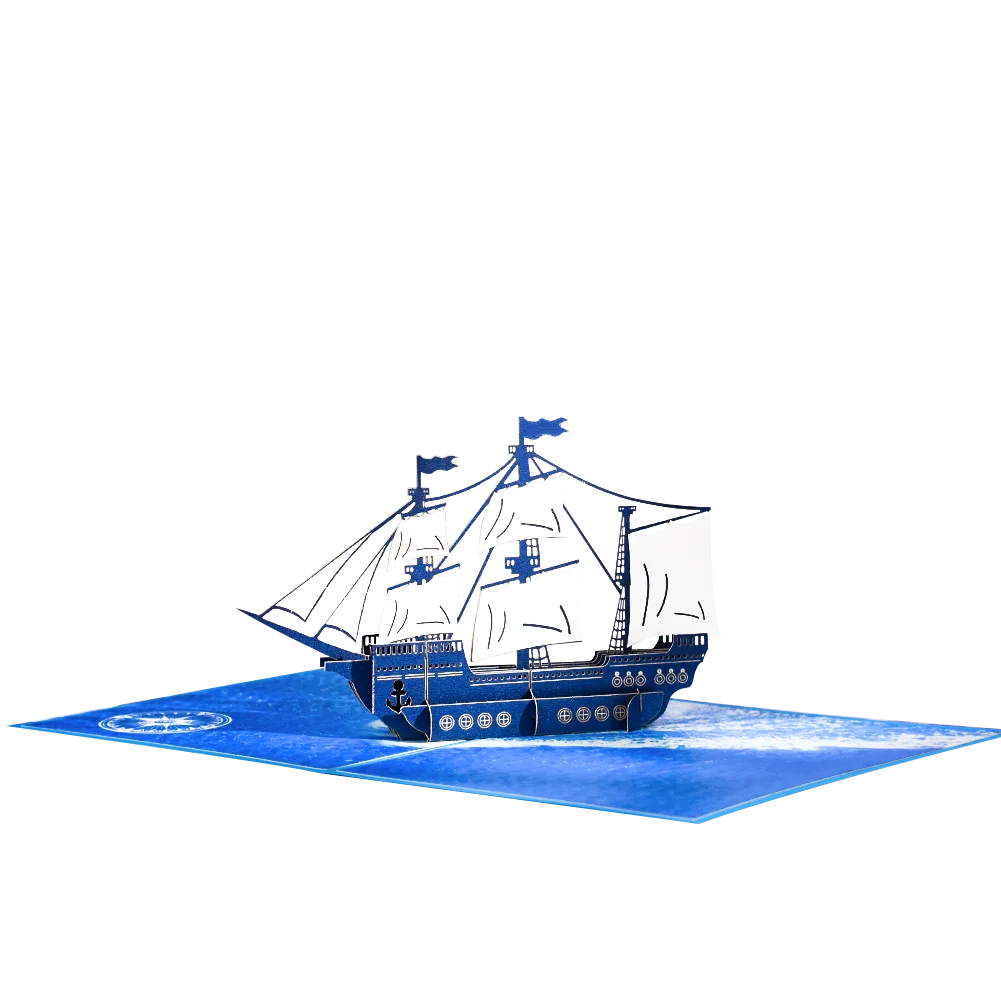 3D sailboat pop up greeting cards for kids dad fathers day graduation