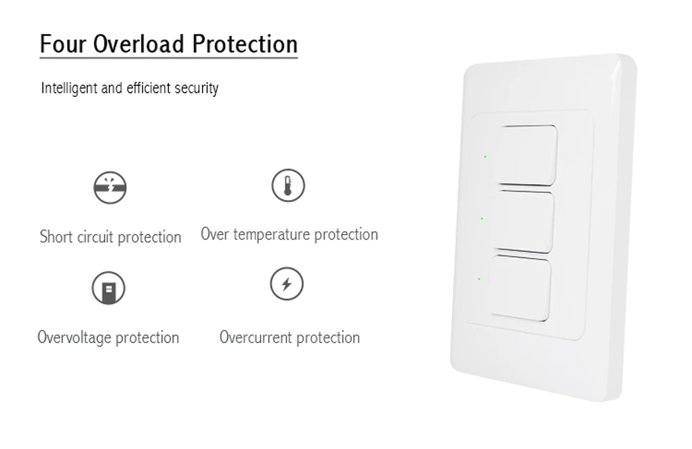 Прерыватель Wifi автоматический выключатель Умный настенный светильник через Голосовое управление Google Home Alexa