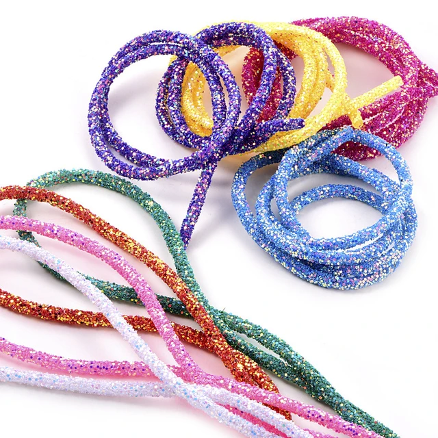 2 Yards Rhinestone Rope Glitter 4mm Crystal Tube Cord Trimming DIY Jewelry  Bracelet Necklace Shoelaces Bag Strap Material Decor - AliExpress