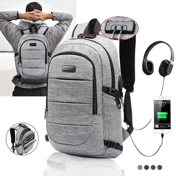 

2020 New Fashion Male Casual Oxford Backpack Waterproof Laptop Business Backpacks Men Women Travel USB Charging Anti Theft Bag