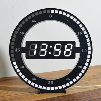 

Large Silent Wall Clock Modern Design 3d Digital Wall Clocks Silent Electronic Metal Wall Decor Horloge Wall Watch BB50WC