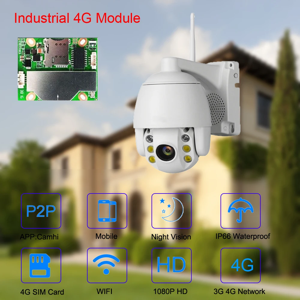 1080P HD 2MP 4G PTZ беспроводная Wifi IP P2P наружная Водонепроницаемая двухсторонняя аудио камера видеонаблюдения с детектором движения домашняя детская камера безопасности для домашних животных