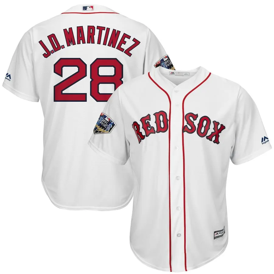 Мужчины Xander Bogaerts Boston David Ortiz Mookie Betts Andrew Benintendi Chris Sale David Price Джерси Bradley Jr World - Цвет: For men