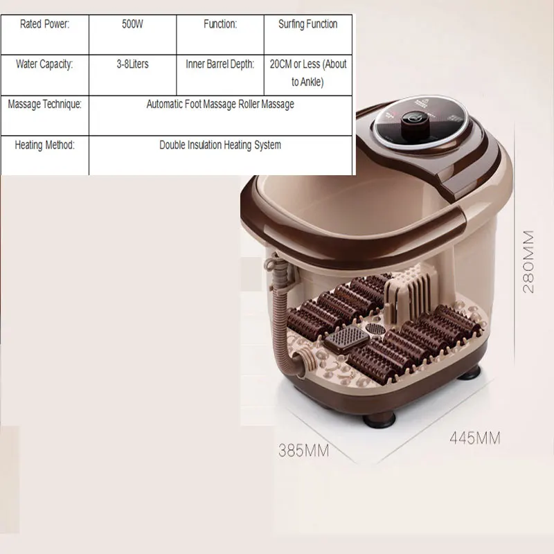 Самообслуживание роликовый массаж для ног ванна бочка для ног красный свет нагревание массаж ног ванна серфинг функция 500 Вт