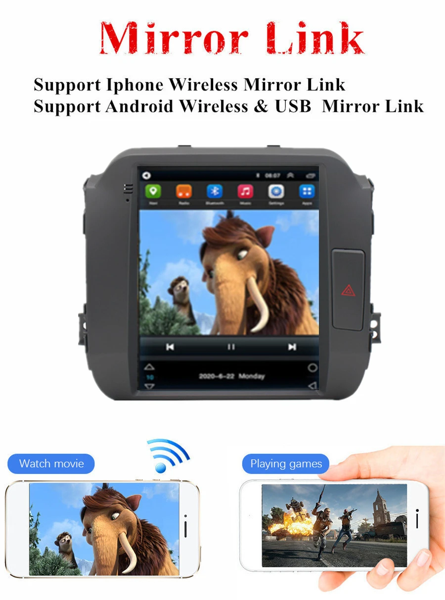 9.7'' Car Stereo Android 10.1 Quad-core RAM 2GB ROM 32GB Radio GPS WIFI Mirror Link FM For KIA Sportage 2010-