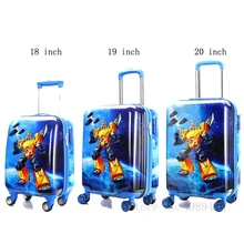 Мультяшный Детский чемодан для мальчиков, багажная сумка на колесиках, Дорожный чемодан с колесиками, Подарочная коробка для детей, чемодан для путешествий 20 дюймов