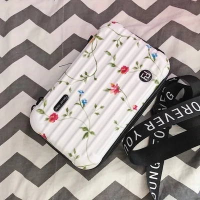 flower Xianjian эко Дорожная сумка из АБС-пластика чехол в форме коробки кошелек сумка через плечо качественная сумка через плечо разноцветная сумка с принтом животных для женщин - Цвет: flower