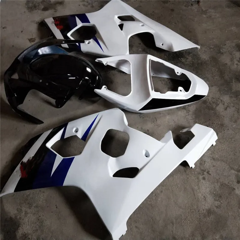 Мотоцикл обтекатель комплект для SUZUKI GSXR 600 750 K4 04 05 части GSXR600 GSXR750 2004 2005 k4 ABS белый/черный Обтекатели набор