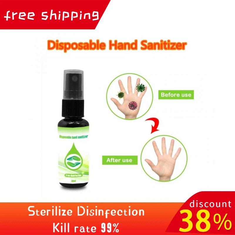 

30ml Disposable Hand Sanitizer Antibacterial Hand Sanitizer Wash Free Disinfectant Spray Portable Hand Sanitizer On Sale TSLM1