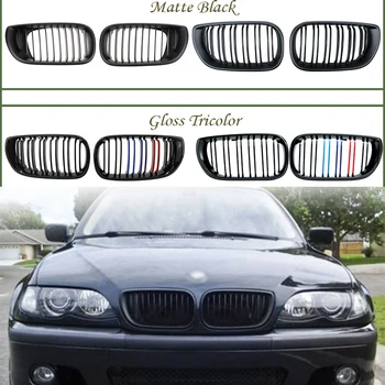 

1 pair For BMW E46 BMW 3 Series Sedan 2002 2003 2004 4Door Carbon/Black ABS Kidney Grille Front Bumper Grill M Power Accessories