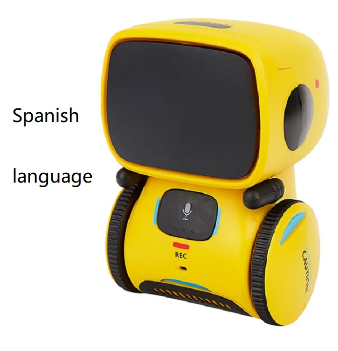 Три языка управления s игрушка робот умный милый голосовой контроль танец пение повторение рекордер сенсорный контроль робот подарок для ребенка - Цвет: Spanish Yellow