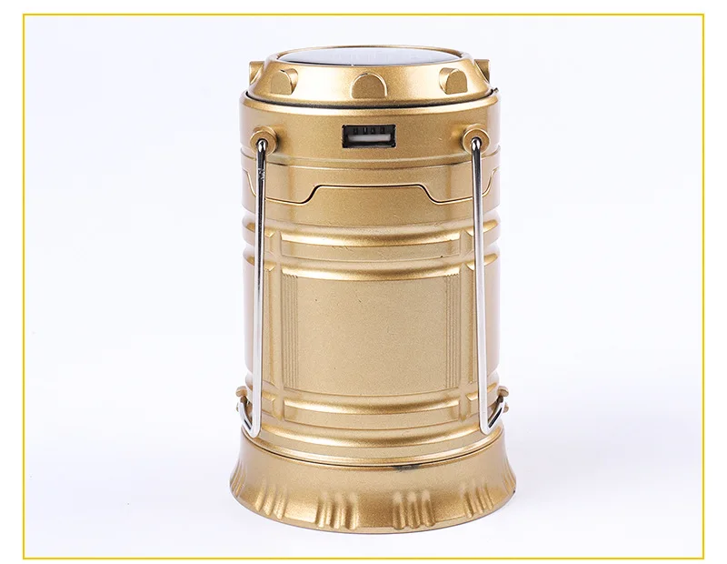 Outdoor Multi-functional Telescopic Small Camping Light USB Solar-in-Flashlight Tent Light