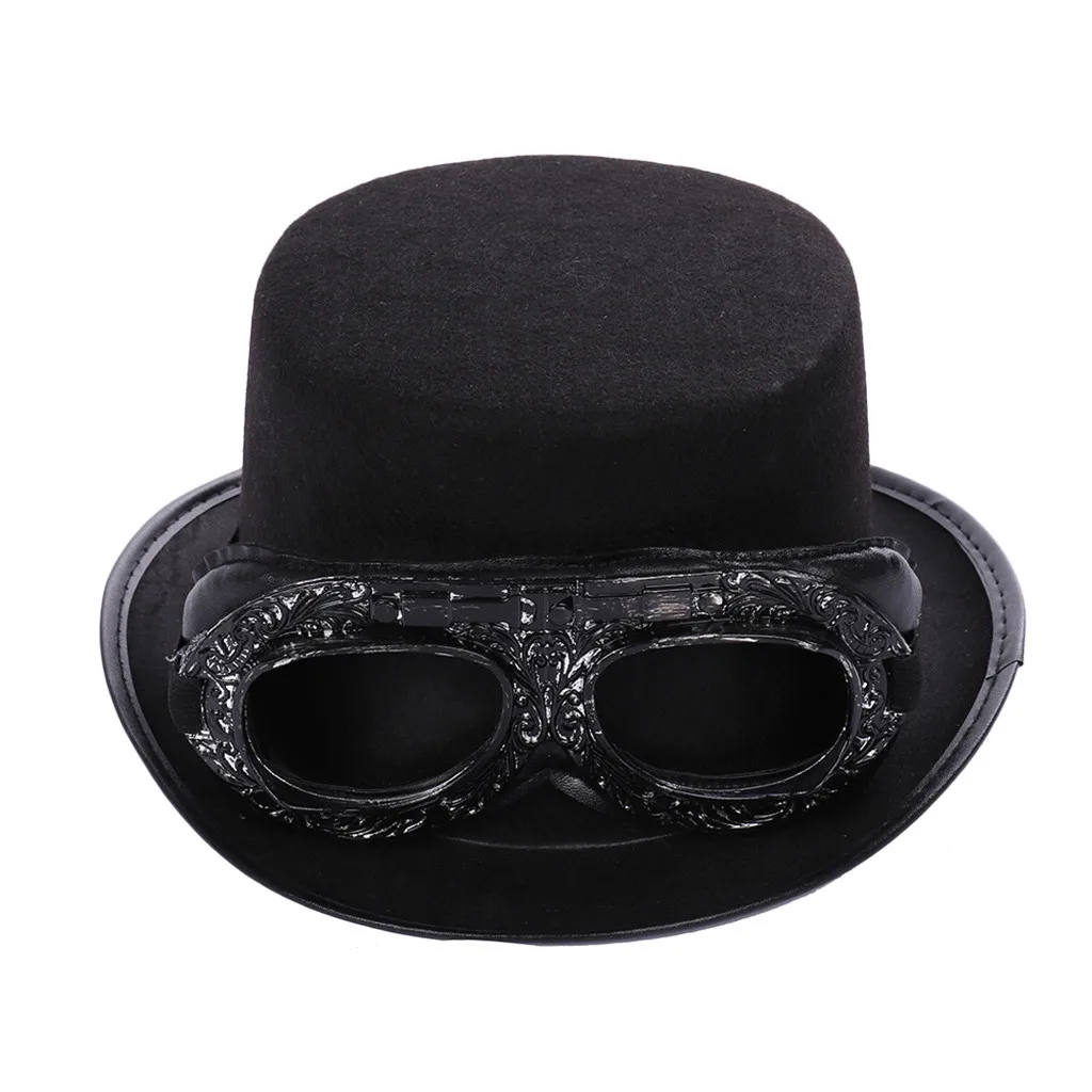 Solid color hat Cosplay Halloween Carnival Masquerade Party Steampunk Period Hats Steampunk Cap festival props Simple caps