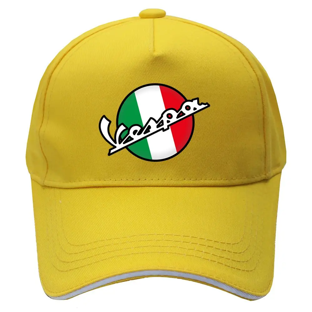 Vespa 3D бейсболка кепка бейсболка шапка Италия скутер Vespa Кепка Хип Хоп Кепка с регулировкой размера шапки мотоциклетная Молодежная Автомобильная шапка - Цвет: Цвет: желтый