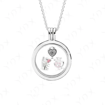 

YDX 925 Sterling Silver Pendant Necklace For Woman Glass Magic Box Jewelry Wholesale Necklaces
