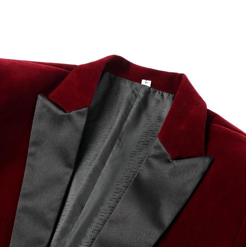 Smart Casual Blazers Men's Suit Autumn Jacket Masculino Men's Coats Velvet Hombre Solid Slim Fit Groom's Clothes Clothes MOOWNUC Smart Casual Blazers Men's Suit Autumn Jacket Masculino Men's Coats Velvet Hombre Solid Slim Fit Groom's Clothes Clothes MOOWNUC