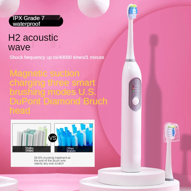 Electric Toothbrush Ultrasonic Vibration Soft Fur Screen Display Magnetic Levitation Sound Wave Waterproof General Toothbrush