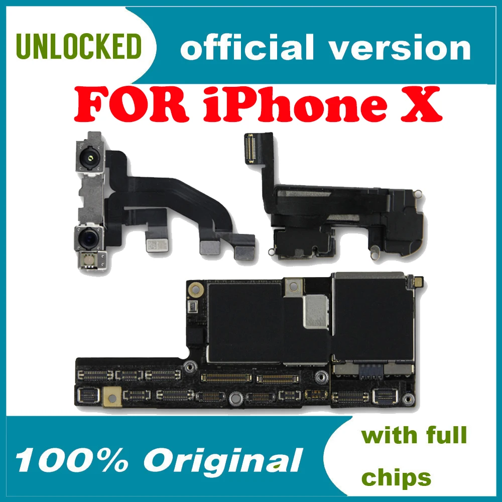 Разблокированная сетевая материнская плата для iPhone X с идентификатором лица/без