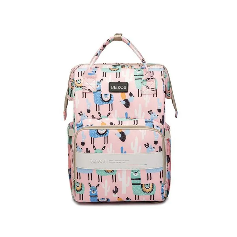 USB сумка для подгузников, рюкзак для мамы, дорожная Водонепроницаемая Большая вместительная сумка для коляски, сумка для беременных, сумка для пеленания, Детская сумка - Цвет: Pink