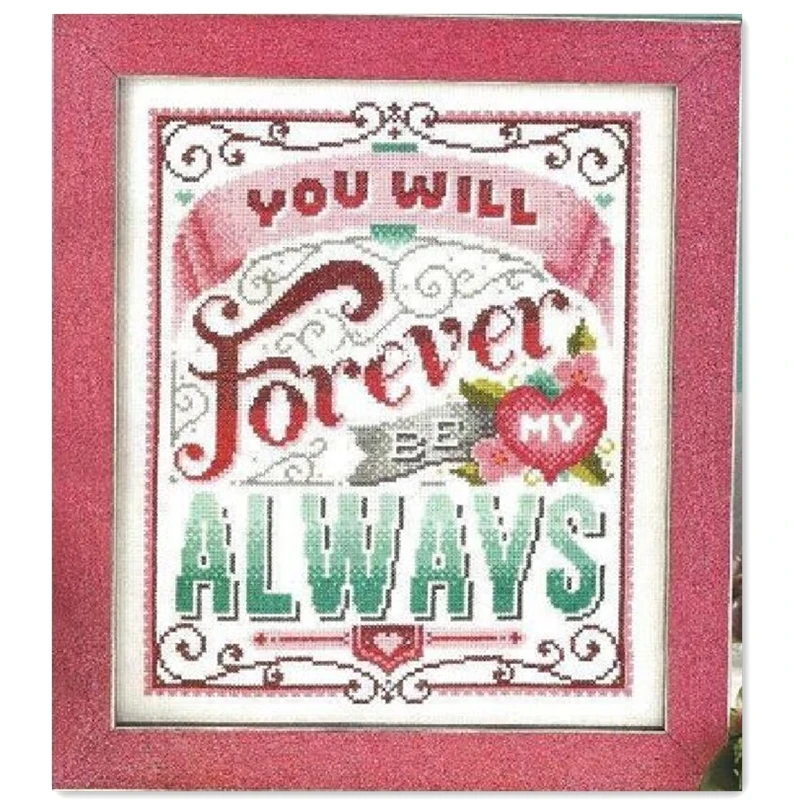 

Forever be my always вышивка крестиком посылка мультяшное слово 18ct 14ct 11ct ткань хлопчатобумажная нить вышивка своими руками dreamшаблон