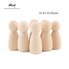 5/10 шт.; большие размеры 35-65 мм деревянные колышки для кукол деревянные игрушки Неокрашенный ручной работы в детской комнате украшения товары для дома деревянные заготовки колышки для кукол